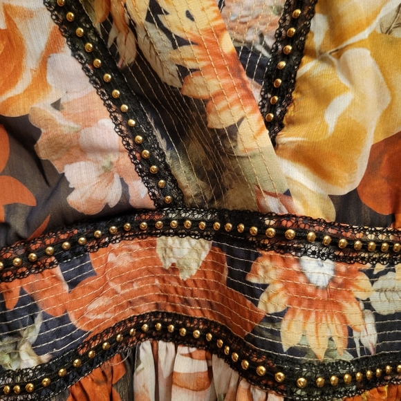 The autumn queen-chiffon maxi dress - Picture 2 of 10
